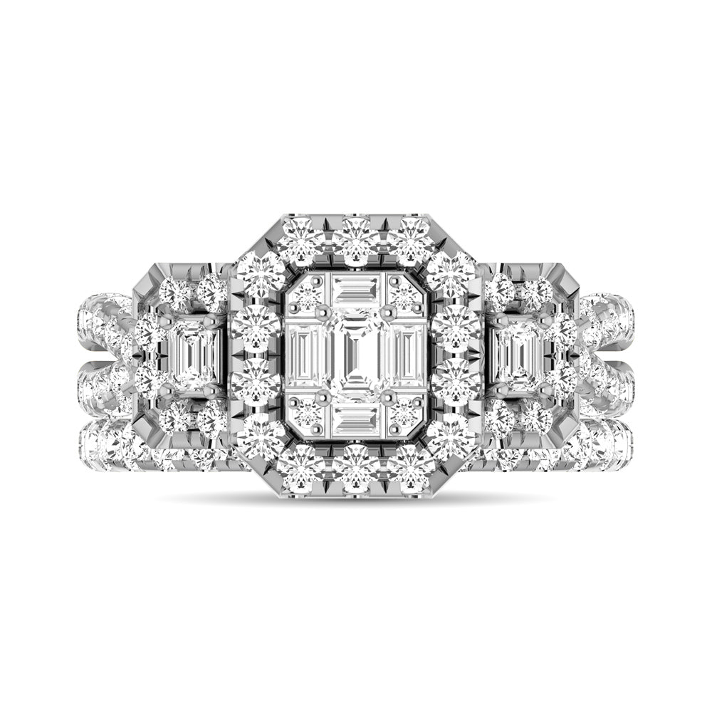 Diamond 2 Ct.Tw. Bridal Ring in 14K White Gold