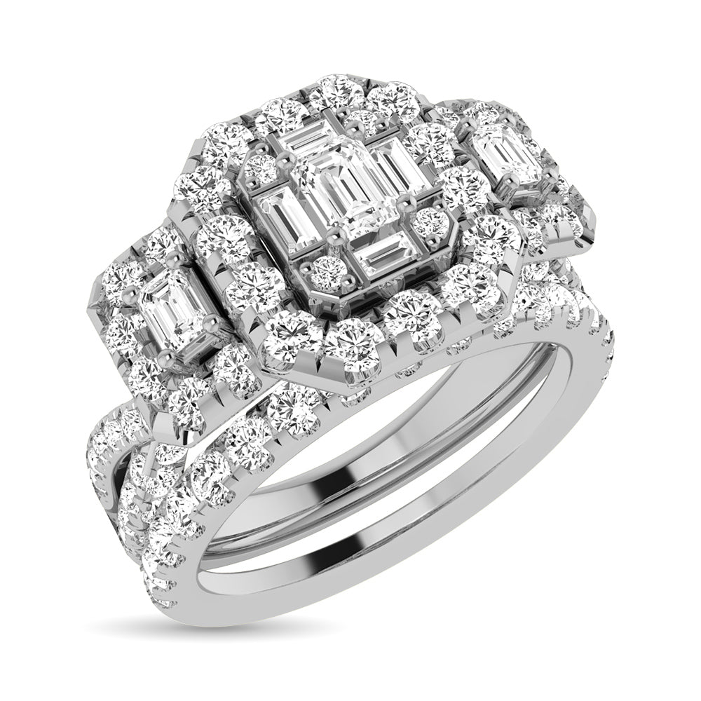 Diamond 2 Ct.Tw. Bridal Ring in 14K White Gold