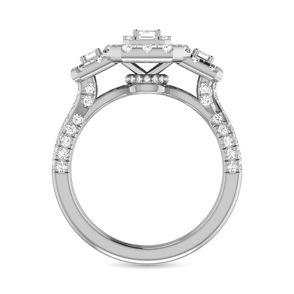 Diamond 2 Ct.Tw. Bridal Ring in 14K White Gold