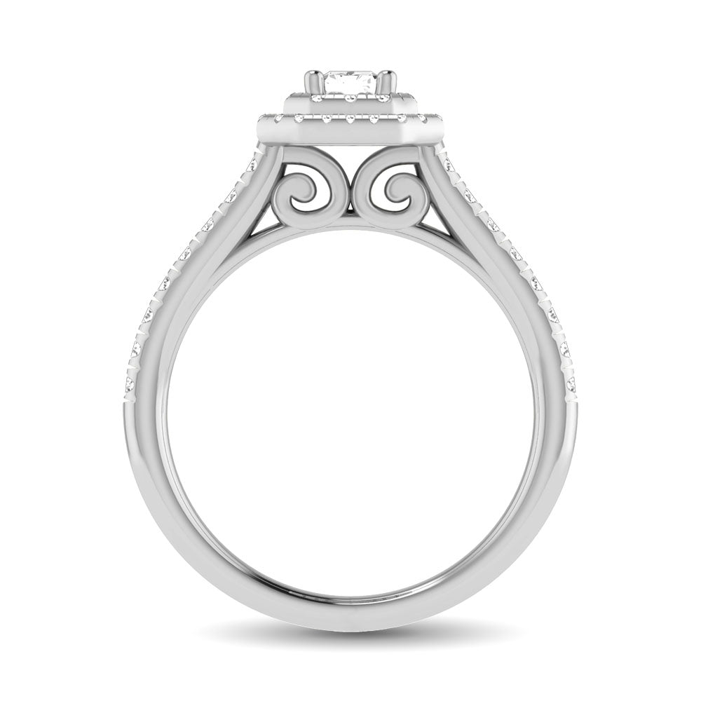 14K White Gold 1Ct.Tw. Diamond keyani Bridal Ring