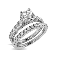 Load image into Gallery viewer, 14K White Gold 1 1/4Ct.Tw. Diamond Round Cut keyani Bridal Ring