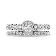 Cargar imagen en el visor de la galería, 14K White Gold 1 1/4Ct.Tw. Diamond Round Cut keyani Bridal Ring