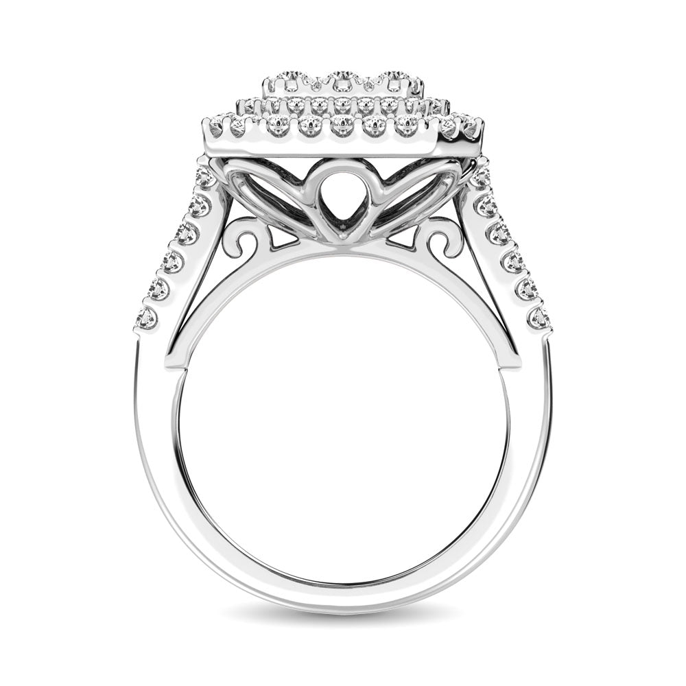 14K White  Gold 2 Ct.Tw. Diamond Engagement Ring