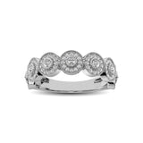 14K White Gold 1/2 Ct.Tw. Diamond Stackable Band