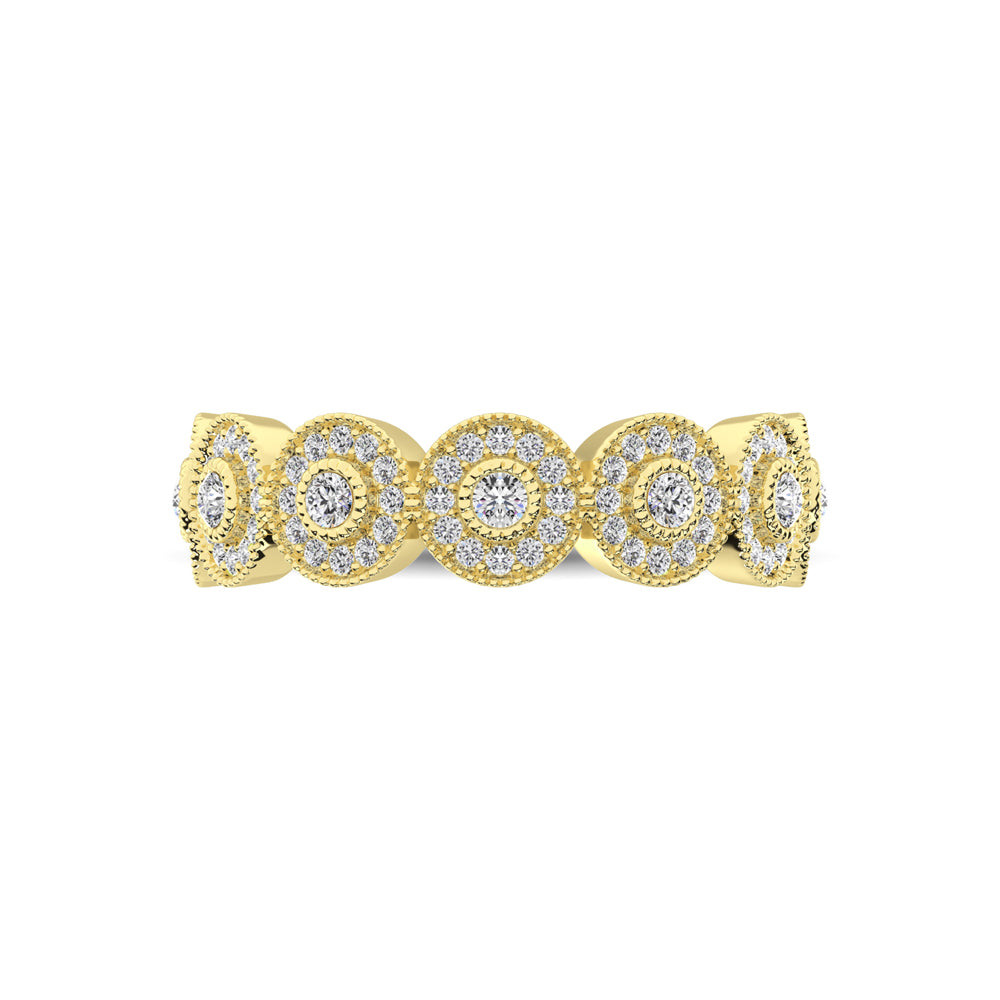 14K Yellow Gold 1/2 Ct.Tw. Diamond Stackable Band