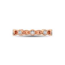 Load image into Gallery viewer, 14K Rose Gold 1/6 Ctw Diamond Band