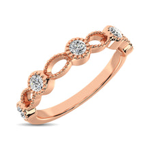 Load image into Gallery viewer, 14K Rose Gold 1/6 Ctw Diamond Band