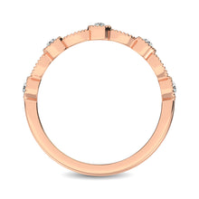 Load image into Gallery viewer, 14K Rose Gold 1/6 Ctw Diamond Band