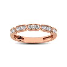 Load image into Gallery viewer, 14K Rose Gold 1/5 Ctw Diamond Band