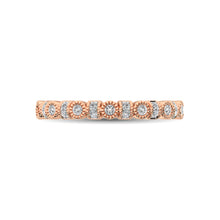 Load image into Gallery viewer, 14K Rose Gold 1/6 Ctw Diamond Band