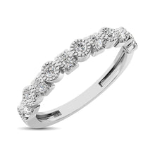 Cargar imagen en el visor de la galería, 14K White Gold 1/6 Ctw Diamond Band