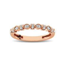 Load image into Gallery viewer, 14K Rose Gold Marquise Frame 1/6 Ctw Diamond Band