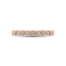 Load image into Gallery viewer, 14K Rose Gold Marquise Frame 1/6 Ctw Diamond Band