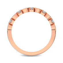 Cargar imagen en el visor de la galería, 14K Rose Gold Marquise Frame 1/6 Ctw Diamond Band