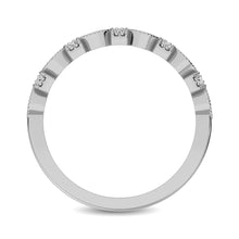 Cargar imagen en el visor de la galería, 14K White Gold Marquise Frame 1/6 Ctw Diamond Band