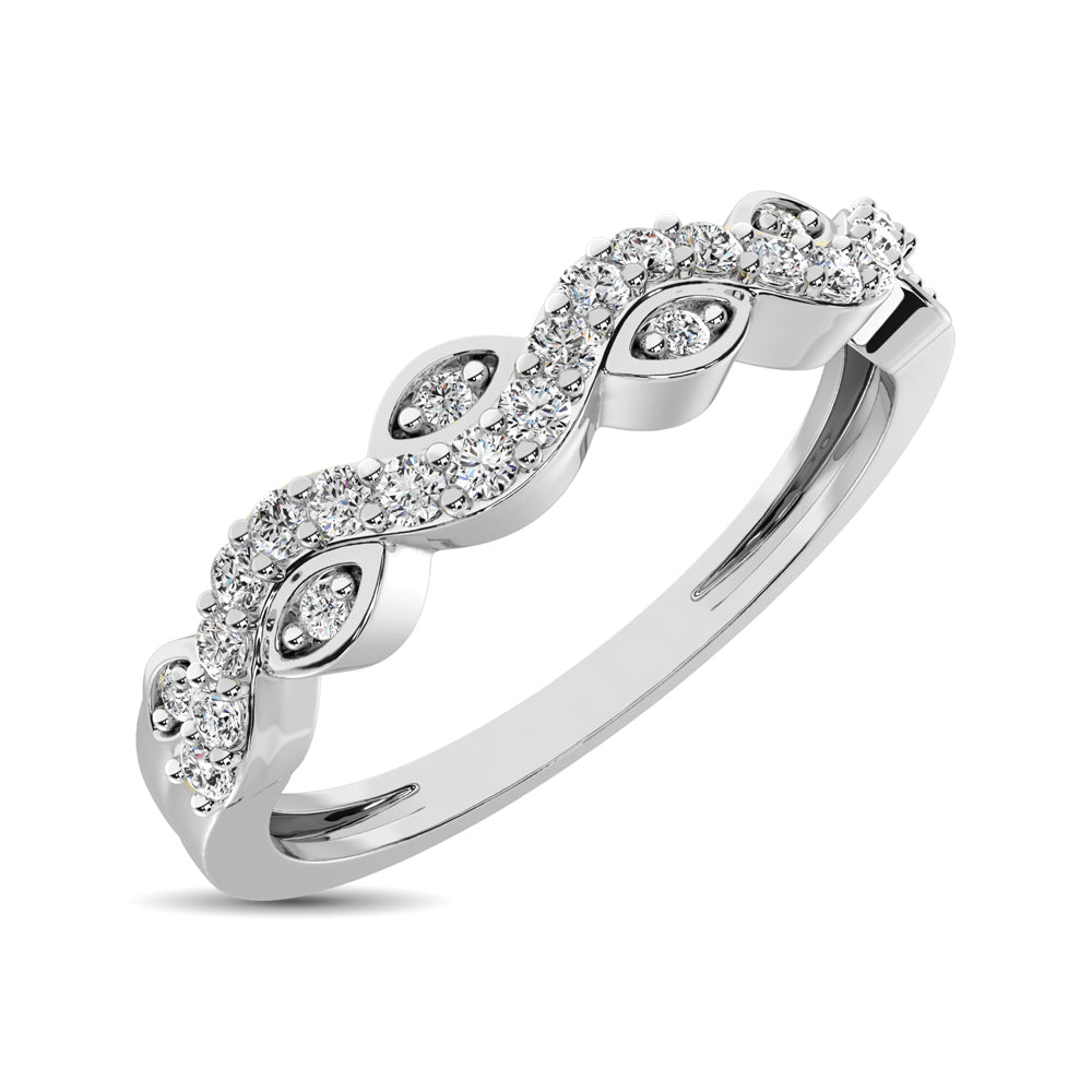 Diamond 1/6 Ctw  Twist Band in 14K White Gold