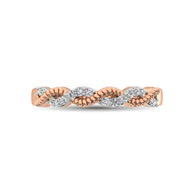 Cargar imagen en el visor de la galería, Diamond 1/10 Ctw  Twist Band in 14K Rose Gold