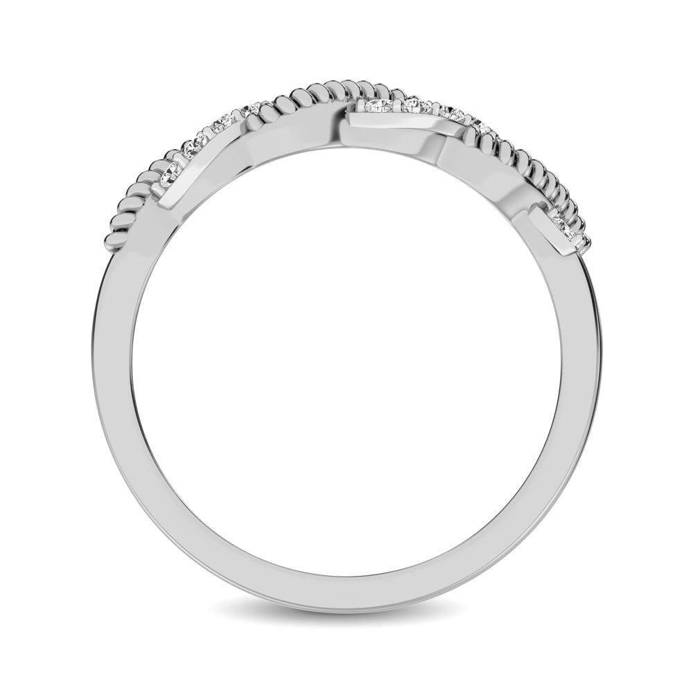 Diamond 1/10 Ctw  Twist Band in 14K White Gold