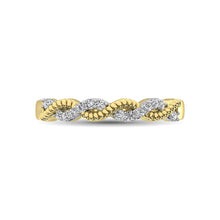 Load image into Gallery viewer, Diamond 1/10 Ctw  Twist Band in 14K Yellow Gold