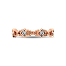 Load image into Gallery viewer, 14K Rose Gold 1/8 Ctw Diamond Band