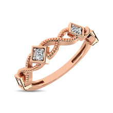 Load image into Gallery viewer, 14K Rose Gold 1/8 Ctw Diamond Band