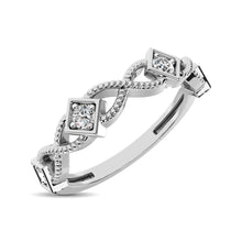 Load image into Gallery viewer, 14K White Gold 1/8 Ctw Diamond Band