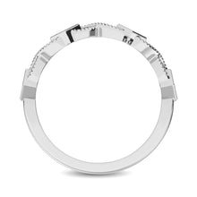 Cargar imagen en el visor de la galería, 14K White Gold 1/8 Ctw Diamond Band