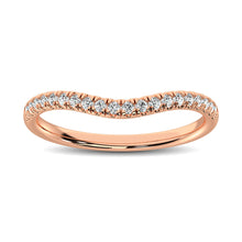 Cargar imagen en el visor de la galería, 14K Rose Gold 1/6 ctw Contour Band Ring