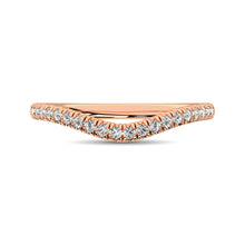 Cargar imagen en el visor de la galería, 14K Rose Gold 1/6 ctw Contour Band Ring