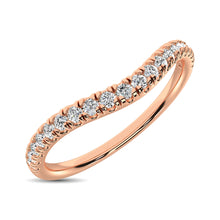 Cargar imagen en el visor de la galería, 14K Rose Gold 1/6 ctw Contour Band Ring