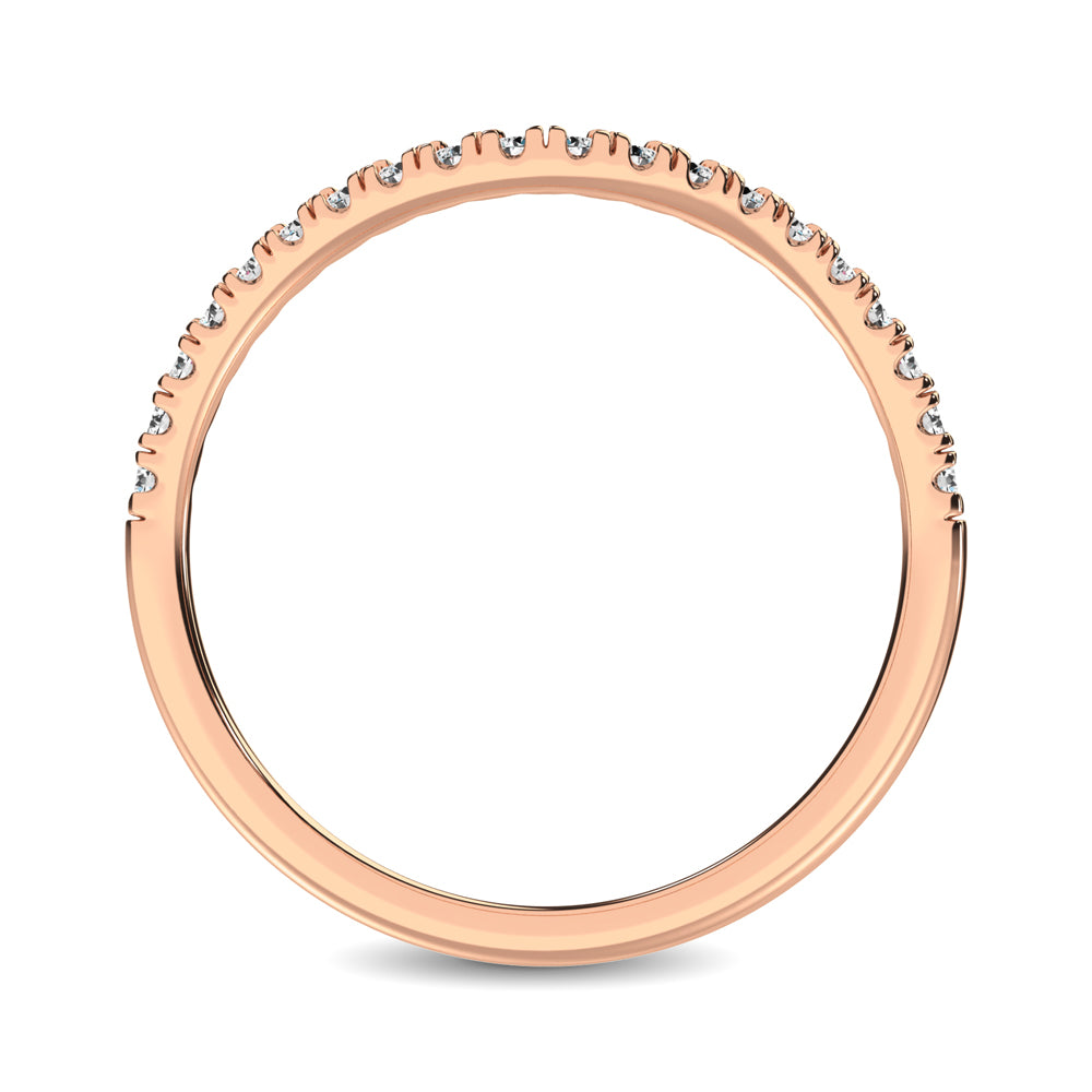 14K Rose Gold 1/6 ctw Contour Band Ring