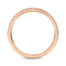 Cargar imagen en el visor de la galería, 14K Rose Gold 1/6 ctw Contour Band Ring