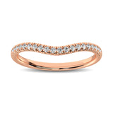 14K Rose Gold 1/6 ctw Contour Band Ring