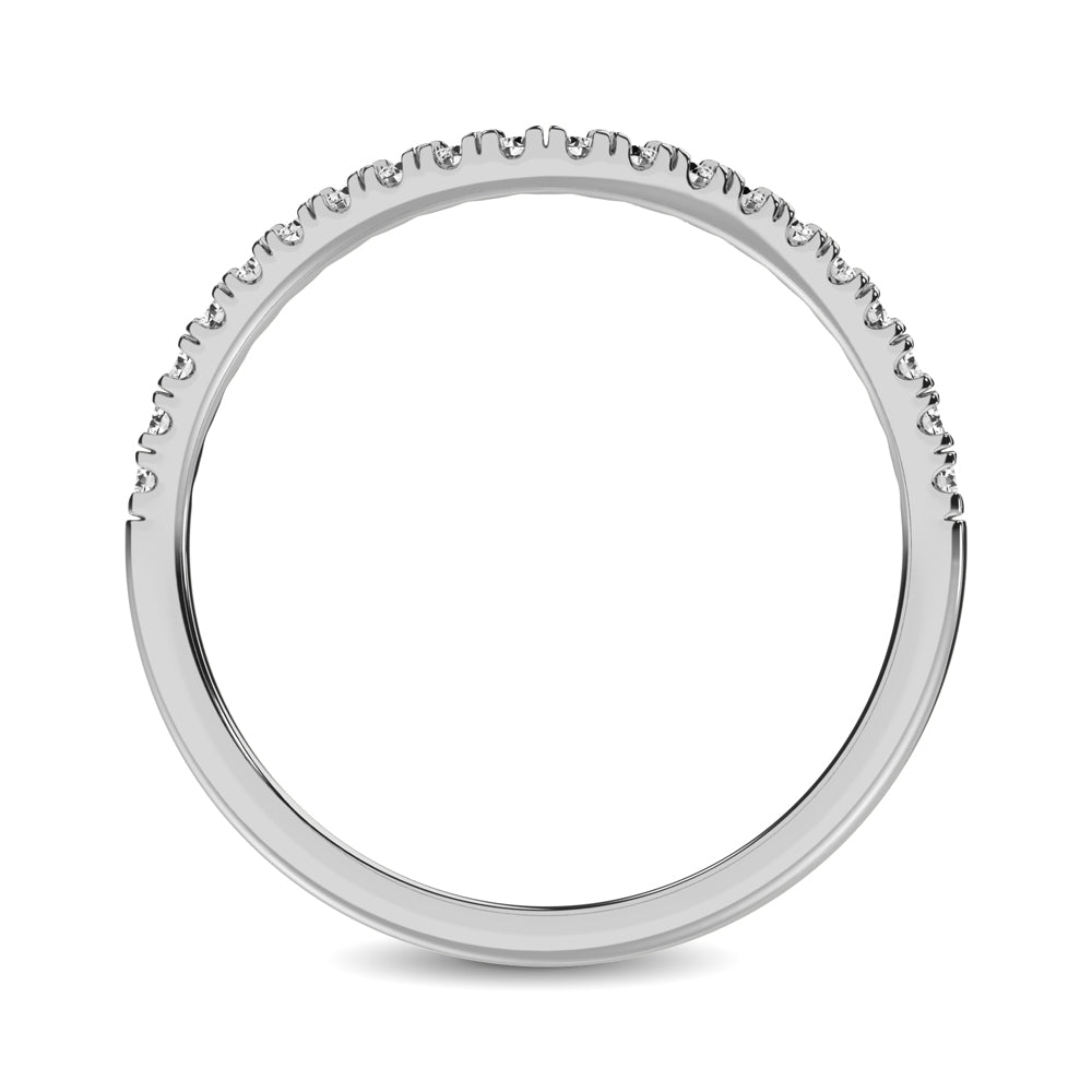 14K White Gold 1/6 ctw Contour Band Ring