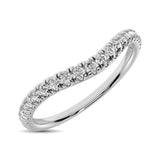 14K White Gold 1/6 ctw Contour Band Ring