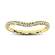 Cargar imagen en el visor de la galería, 14K Yellow Gold 1/6 ctw Contour Band Ring