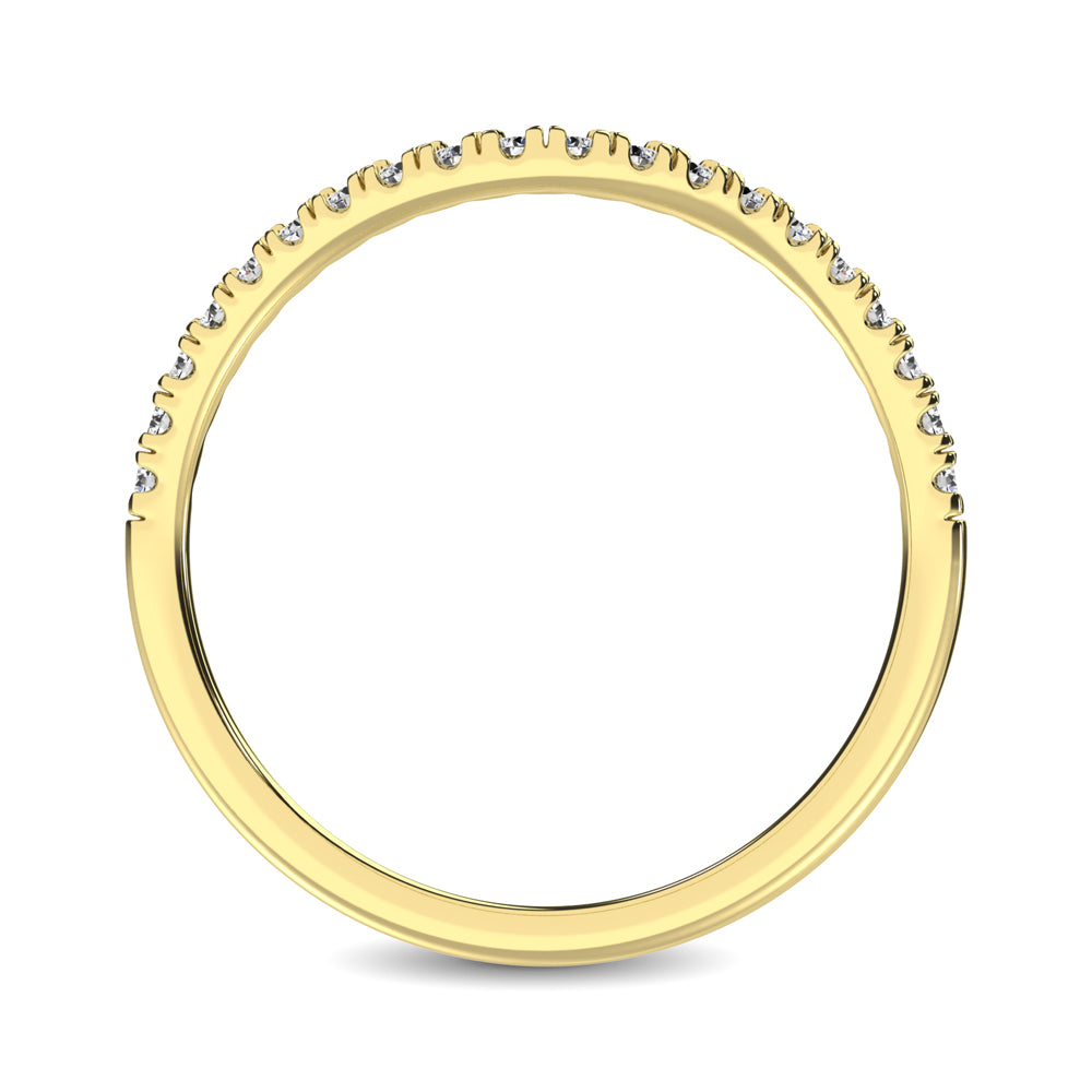 14K Yellow Gold 1/6 ctw Contour Band Ring