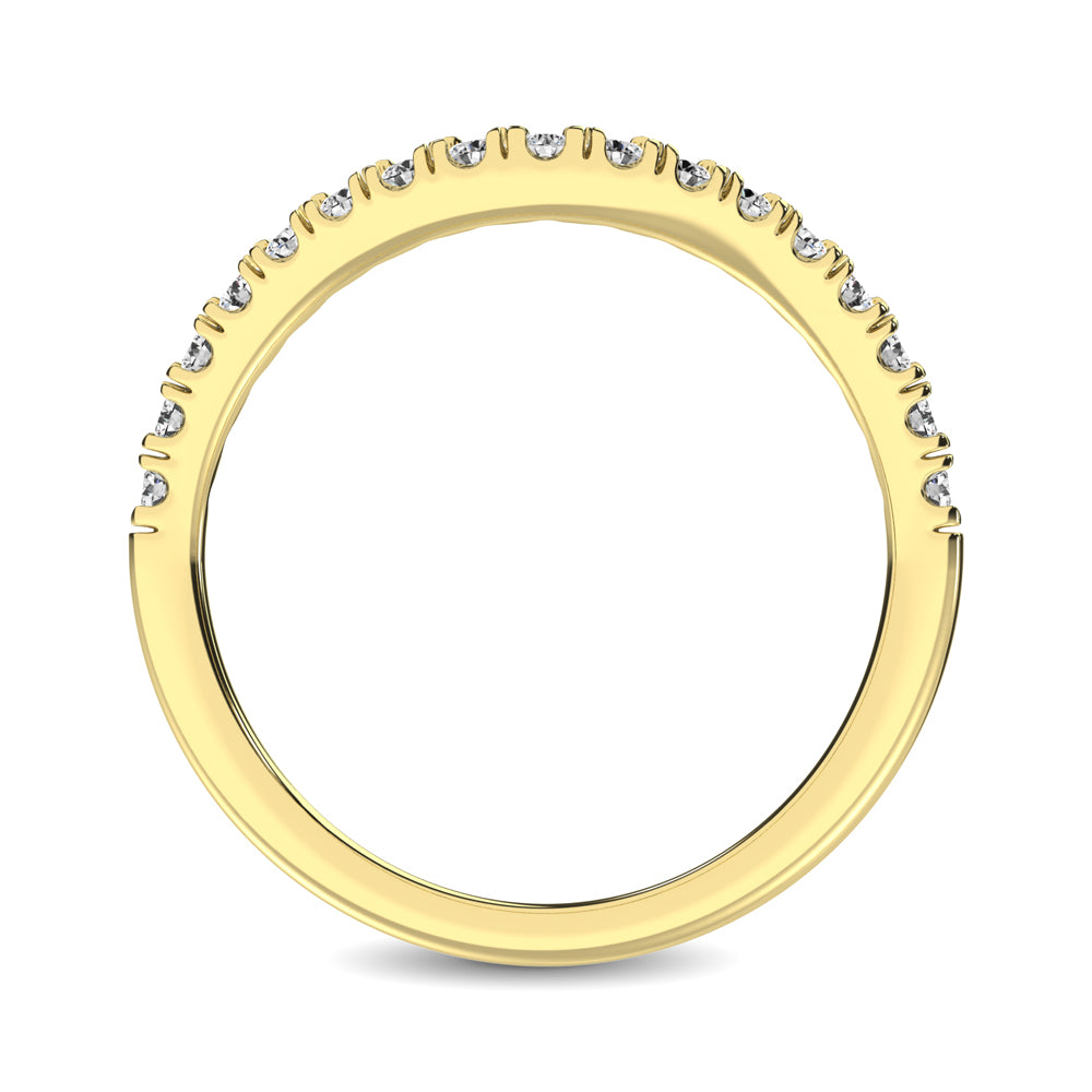 14K Yellow Gold 1/3 Ct.Tw. Diamond Curve Band