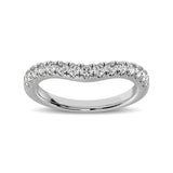 14K White Gold 1/2 Ct.Tw. Diamond Curve Band