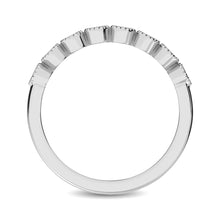 Load image into Gallery viewer, Diamond 1/4 Ctw Stackable Bezel Band with Beaded Setting in 14K White Gold