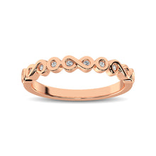 Cargar imagen en el visor de la galería, 14K Rose Gold 1/10 Ctw Diamond Band