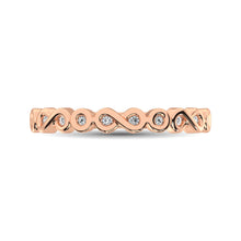 Load image into Gallery viewer, 14K Rose Gold 1/10 Ctw Diamond Band