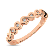 Load image into Gallery viewer, 14K Rose Gold 1/10 Ctw Diamond Band