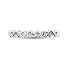 Cargar imagen en el visor de la galería, 14K White Gold 1/10 Ctw Diamond Band