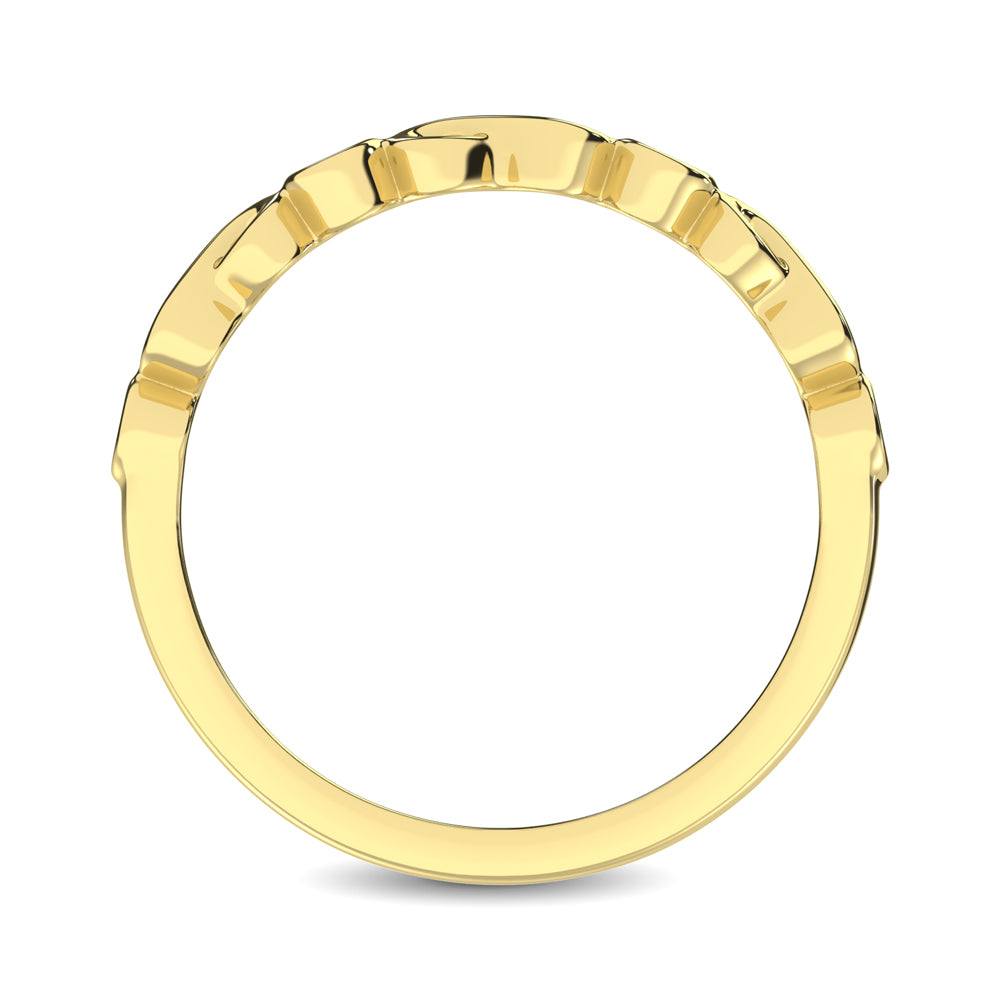 14K Yellow Gold 1/10 Ctw Diamond Band