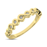 14K Yellow Gold 1/10 Ctw Diamond Band