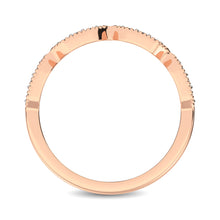 Load image into Gallery viewer, Beaded Style Band set with 1/6 Ctw Diamond in 14K Rose Gold