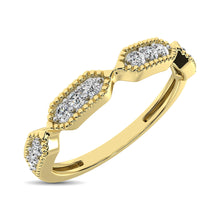 Load image into Gallery viewer, Beaded Style Band set with 1/6 Ctw Diamond in 14K Yellow Gold