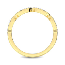 Load image into Gallery viewer, Beaded Style Band set with 1/6 Ctw Diamond in 14K Yellow Gold