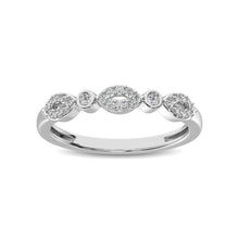 Load image into Gallery viewer, Round and Marquise Shape 1/6 Ctw Diamond Stackable Band